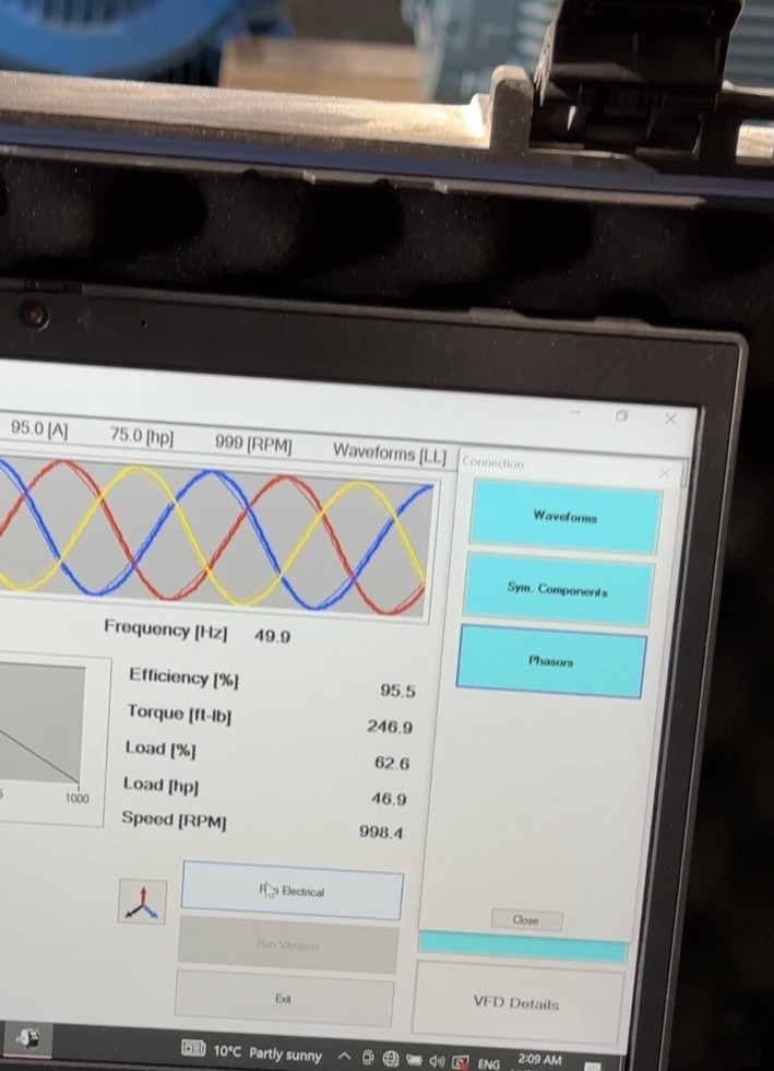 Waveform و پارامترهای موتور در تست آنلاین EXP4000 توسط مهندس مصطفی فلاح‌نژاد